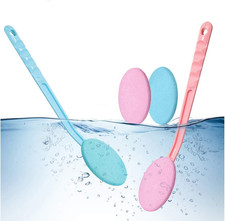2 Pcs Lotion Applicator for Back, 14.7 Inch Long Handle, 2 Replacement Pads