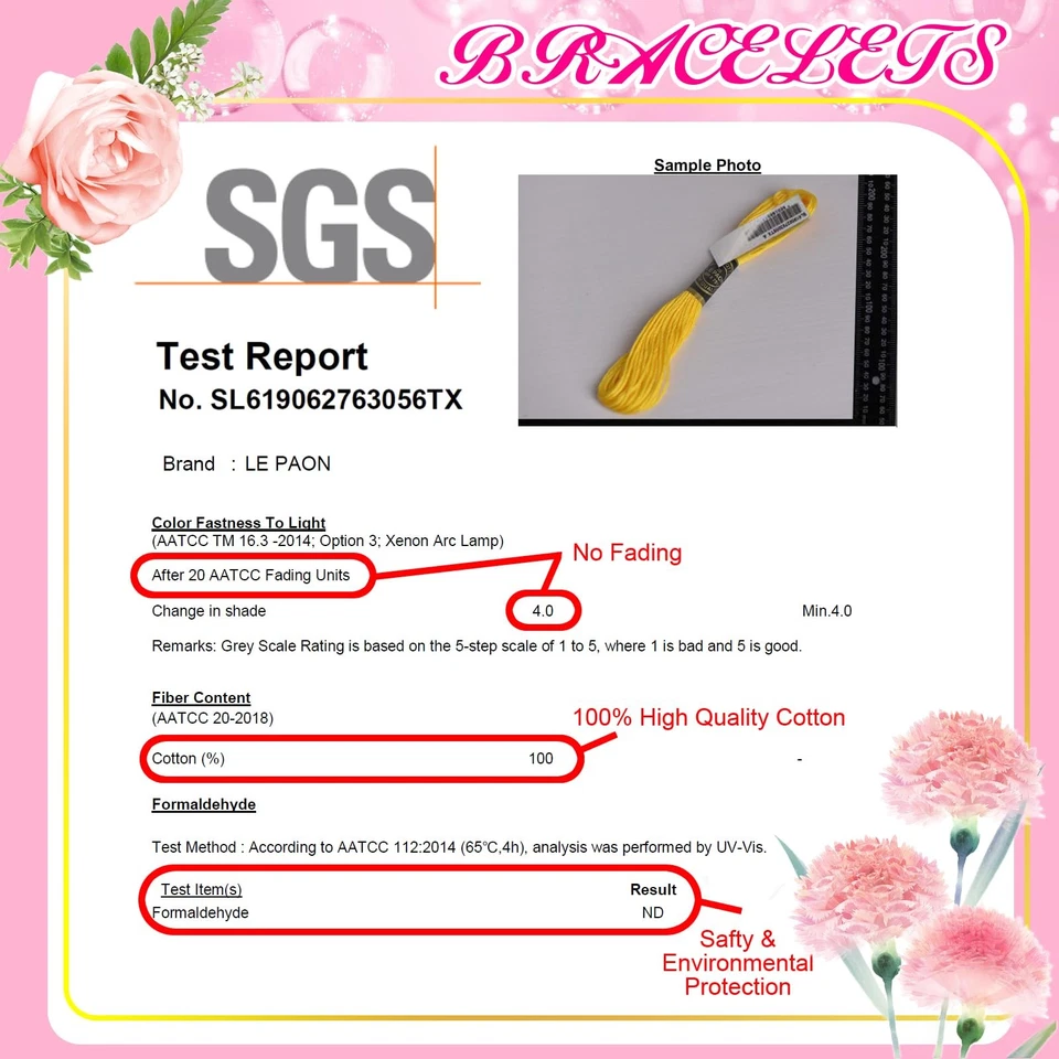 Friendship Bracelet String 50 Skeins Fashionable Rainbow Color Embroidery Flo... - Image 4 of 4