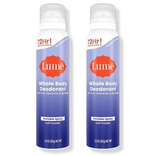 2 Pack Lume Whole Body Deodorant Invisible Spray for Women Aluminum Free 3.6 oz