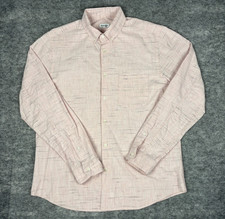Steven Alan Shirt Mens M Pink Speckled Heather Long Sleeve Button Down USA Made