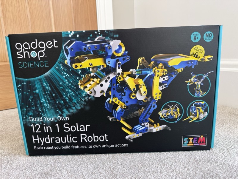 Gadget Shop Science 12 In 1 Solar Hydraulic Robot Kit, STEM Learning, 8+