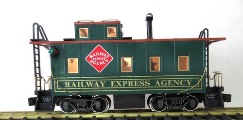 REA 42105 RAILWAY EXPRESS CABOOSE con HUMO, ILUMINACIÓN, MARCADORES ILUMINADOS Y MW | Zustand: New