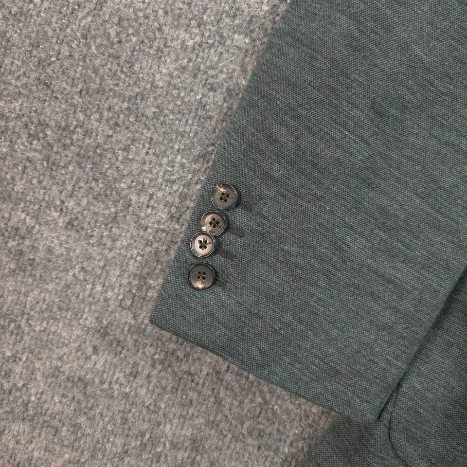 Isaia Blazer Mens 56 US 46 Green Base Cortina 100% Wool Italy Suit Sport Jacket - Image 2 of 4