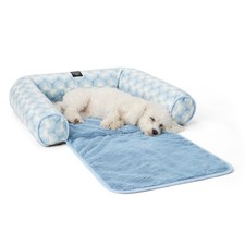 Nicole Miller New York PET Kendall Fluted Geo 40.55"x23.62"x4.72", Denim Blue