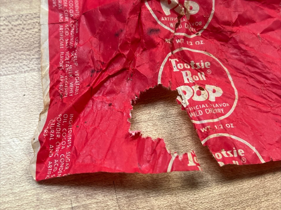 Rare Vintage Tootsie Pop No Kids Wrapper Wild Cherry - Image 2 of 4