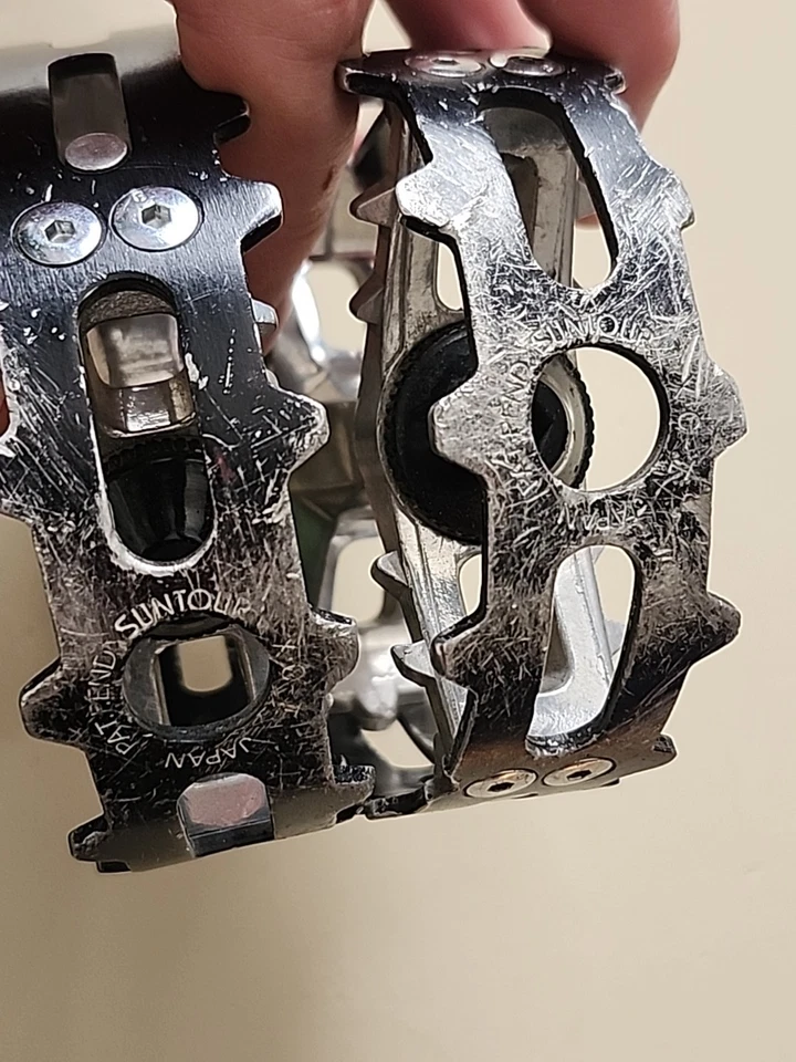 Pedales de plataforma vintage Suntour XC-II Bear Trap 9/16" BMX Mountain MTB ATB Foto 4 de 4