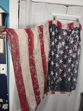 NWT William Rast Extra Large American Flag Scarf  74" x 40"  rectangular