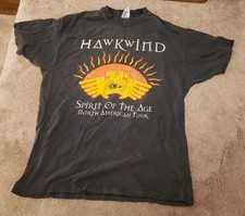 Hawkwind T Shirt, Tour 1995, Original Vintage Shirt Spirit of the Age Read XL