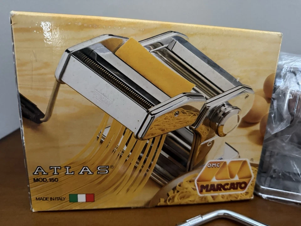 复古 Marcato Atlas 150 面条意大利面机银色意大利 — 第 3/4 张图片