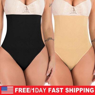 Fajas Colombianas High Waist Shapewear Tummy Control Shaper Thong Boned Pants US