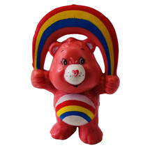 Care Bears Vintage Cheer Bear Mini Figurine Rainbow 80s