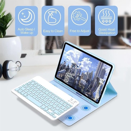 Keyboard Case Mouse For Samsung Galaxy Tab S9 FE S8 S7 S6 Lite A9+ A8 A7 Tablet - Picture 14 of 52