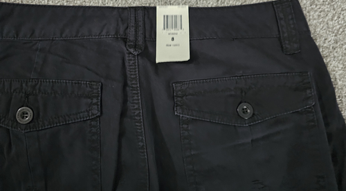 NUEVO CON ETIQUETAS Mujer CALVIN KLEIN Stretch BERMUDAS SHORTS Negro Puños Talla 8 - Imagen 5 de 5