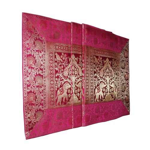 Indian Silk Table Runner Coffee Color Birthday Party Decor Runner 16X60"Inch - Picture 17 of 18
