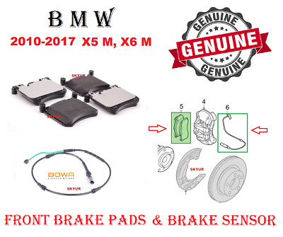BMW Front Brake Pad Set With Sensor For X5 M X6 M E70 E71 F15 F16 Genuine