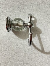 Crystal Chrome Double Towel/Robe Hook