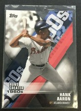 2020 TOPPS BASEBALL CARD  DECADE OF DOMINANCE HANK  AARON  DIE CUT FREE S&H D 4 