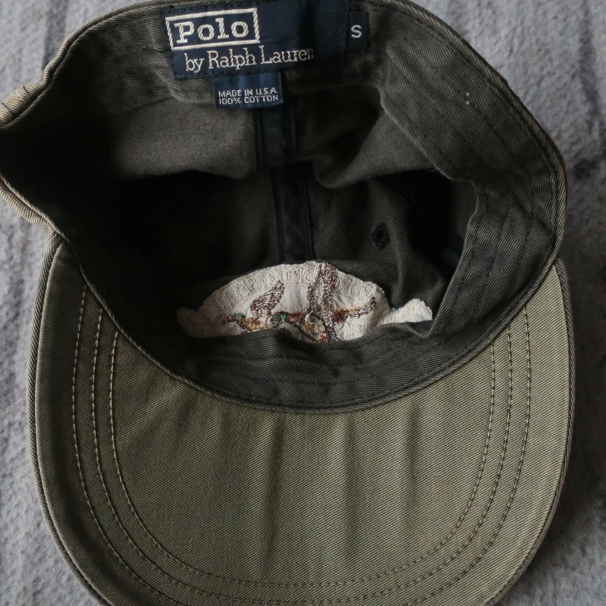 Vintage 90s Polo Ralph Lauren Sportsman Long Bill Hat Cap Made in USA