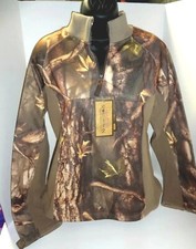 Master Sportswomen Rugged Outdoor Gear Shirt Pull Over Brown Camouflage Small