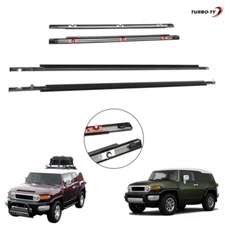 Fit For 07-14 Toyota FJ Cruiser Door Belt Molding Weatherstrip Front & Rear SET