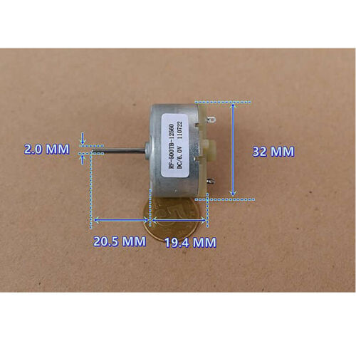 Mabuchi RF-500TB-12560 DC 12V Long Shaft Motor Electric Blender Alarm Humidifier - Picture 5 of 6