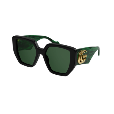 Gucci GG0956S-001 54-19 145mm Occhiali da Sole Quadrati Neri con Lenti  Verdi Non Polarizzate | Acquisti Online su eBay