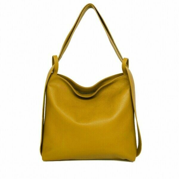 Bolso de mujer en piel convertible en mochila, artesanía florentina.