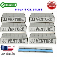 6 BOX 1 OZ GRAY WHEEL WEIGHTS STICK-ON ADHESIVE TAPE 54 LBS LEAD-FREE 864 PIECES