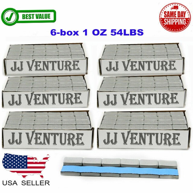 6 BOX 1 OZ GRAY WHEEL WEIGHTS STICKON ADHESIVE TAPE 54