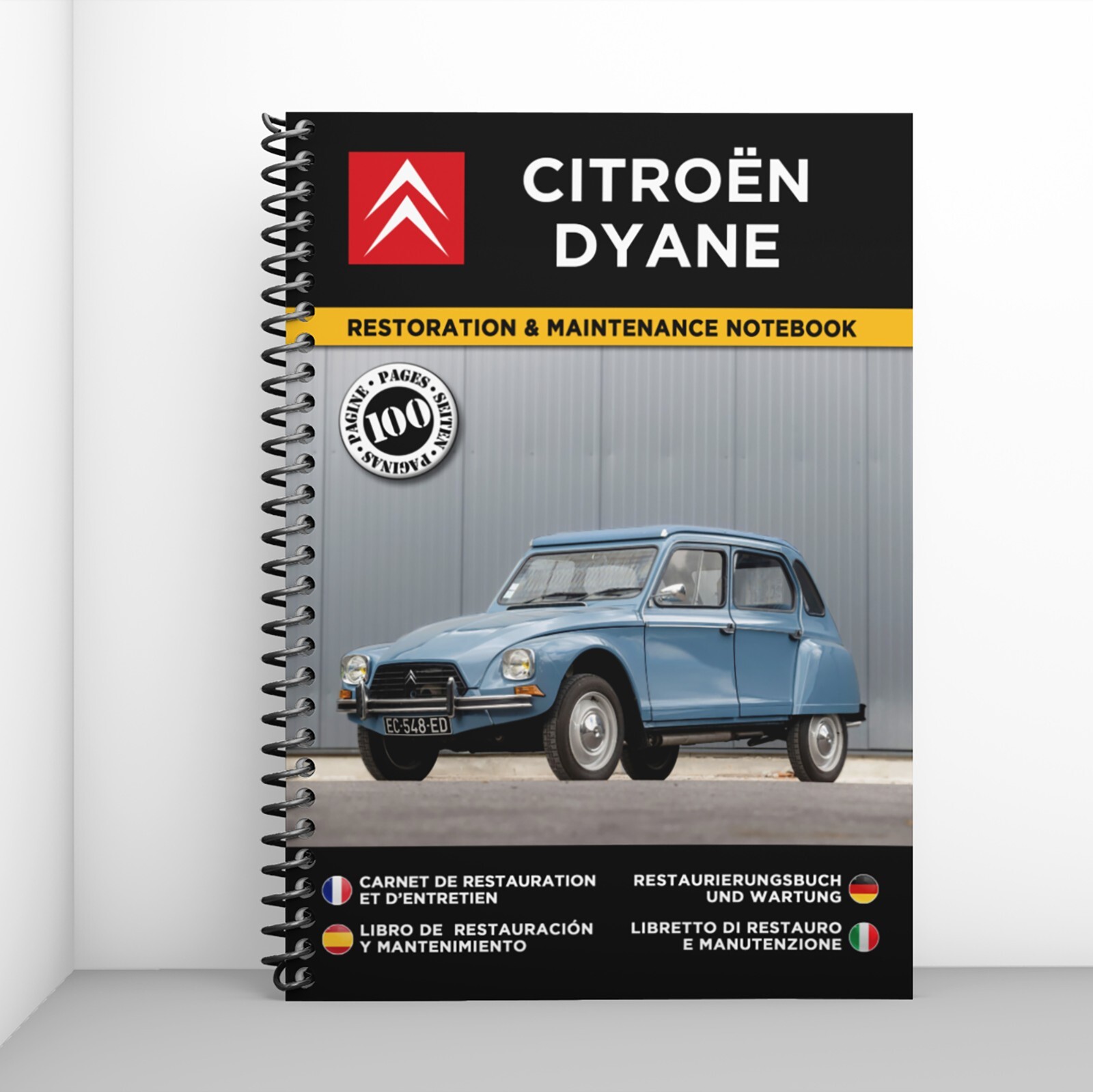 Citroën Dyane carnet pour planifier la rénovation mécanique de votre voiture de collection