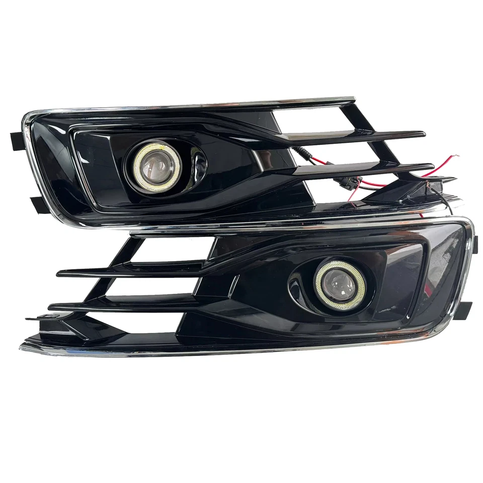 Luz antiniebla LED DRL anillos de ojo de ángel bisel de parachoques para Audi A6 C7 2016-2018 Foto 2 de 4