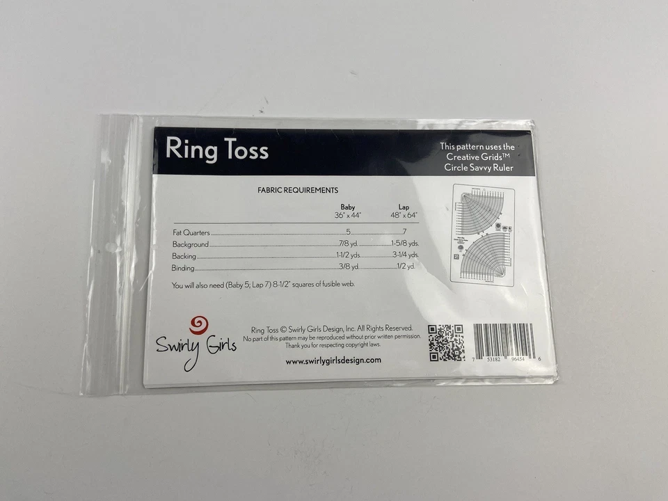 Ring Toss (SGD026) Childrens Quilt Pattern by Swirly Girl Design - Image 3 of 3