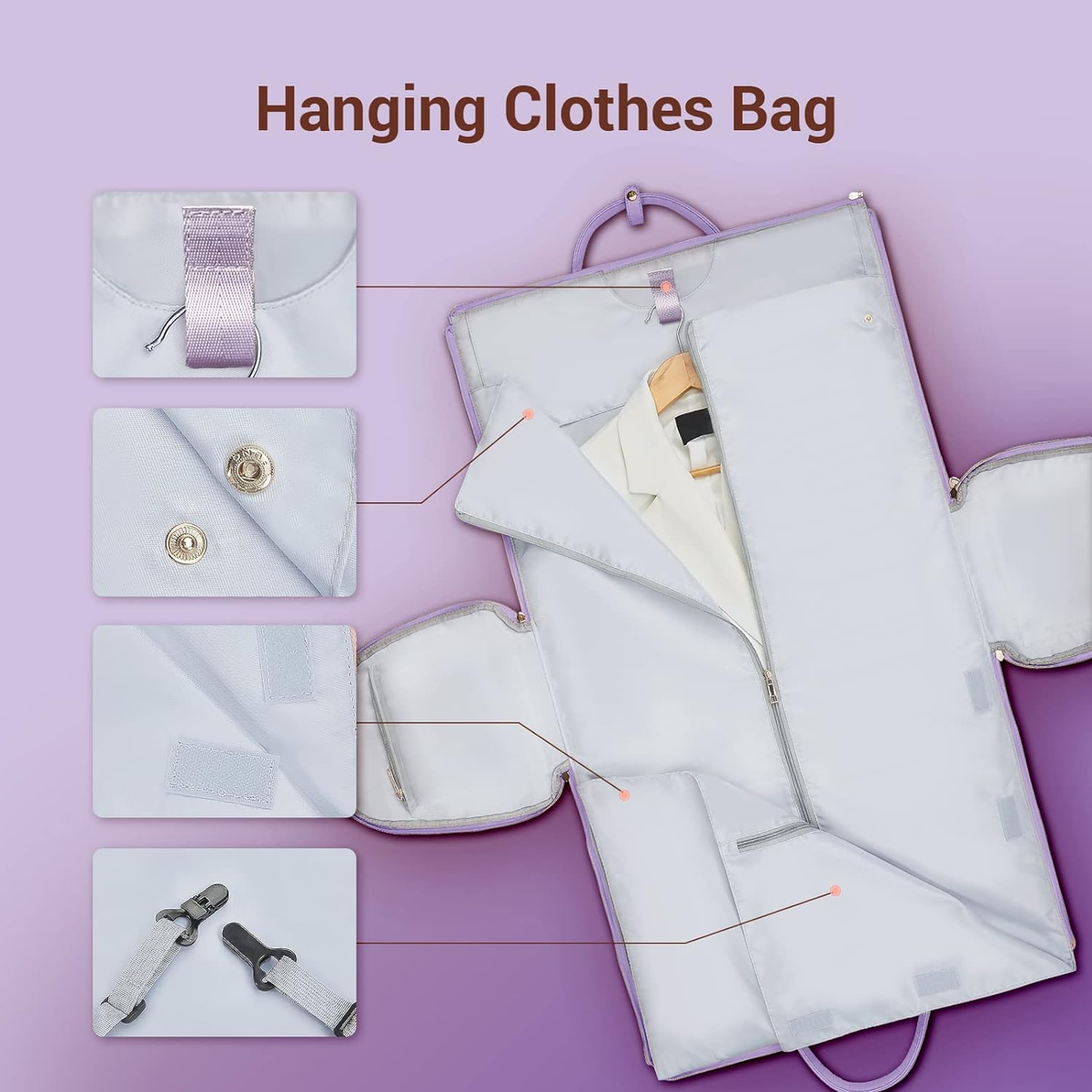 Garment Bags for Travel for Women, Stylish Garment Duffle Bag