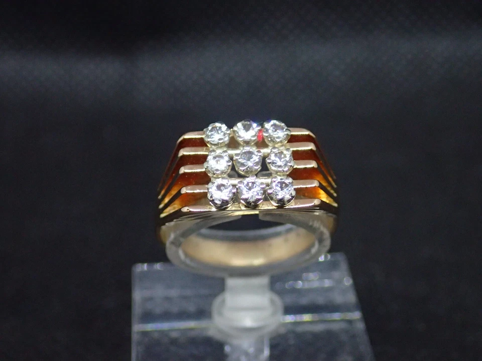 Chevalière Or jaune 750/ème de 4.69g, oxyde / Bijoux d'occasion - Photo 2/4