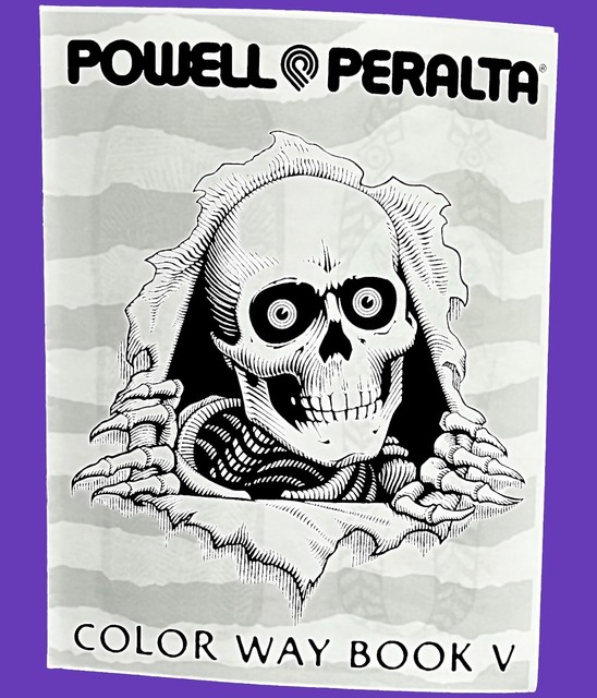 Powell Peralta Bones Skateboards Coloring Book Cw3 Ripper Skull Sticker ...