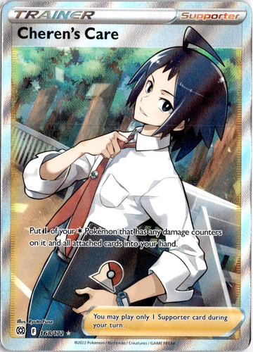 Cheren's Care 168/172 Pokemon Brilliant Stars Sword Shield Full Art NM ...
