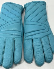 Vintage Women’s Kombi Cowhide Gloves Size Large Teal