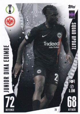 Topps Match Attax Champions League Extra 23/24 Squad Update 20 Junior Ebimbe