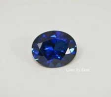 Lab-Created Blue Sapphire Oval Faceted (5x3mm to 16x12mm)