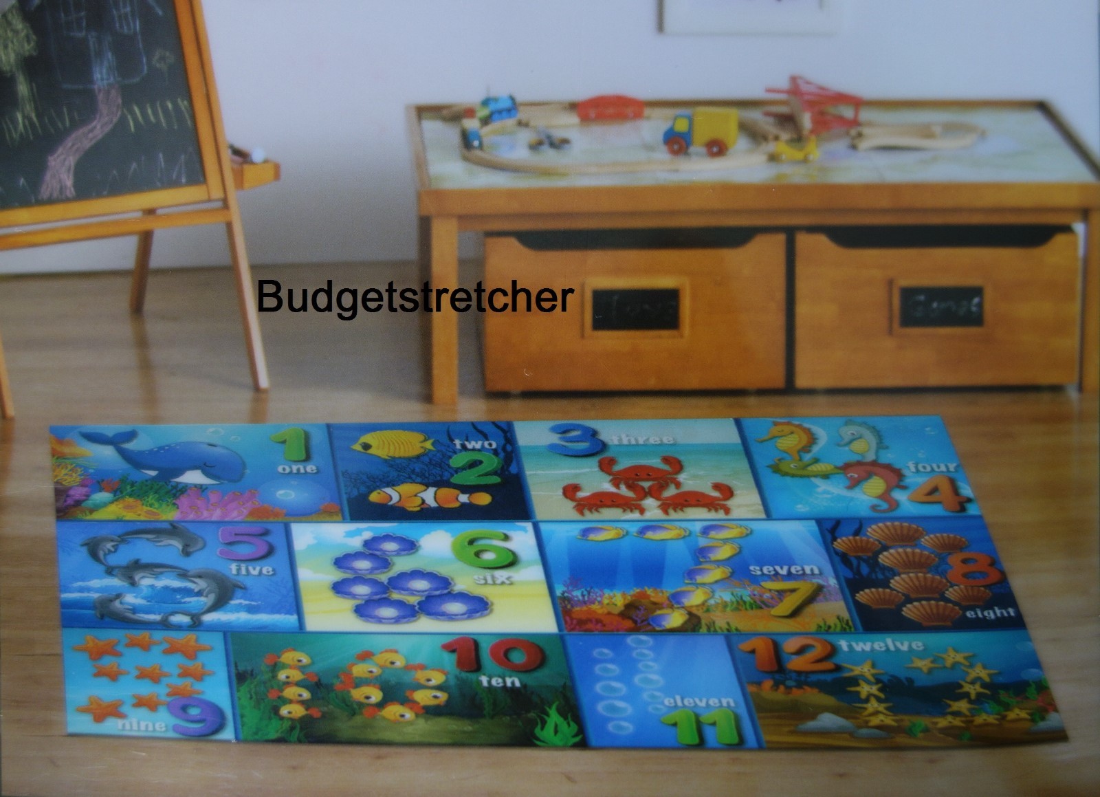 Anti Slip Children's Educational Numbers Nursery Kids Bedroom Play Rug 100x138cm