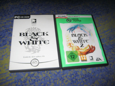 BLACK & WHITE PC 1 und 2 Kult Black and White Deutsch in Hüllen 