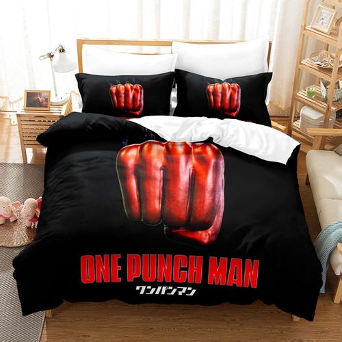 Anime One Punch Man Duvet Cover Sets Pillowcase Bedding Set Home Textile Gift - Picture 28 of 36