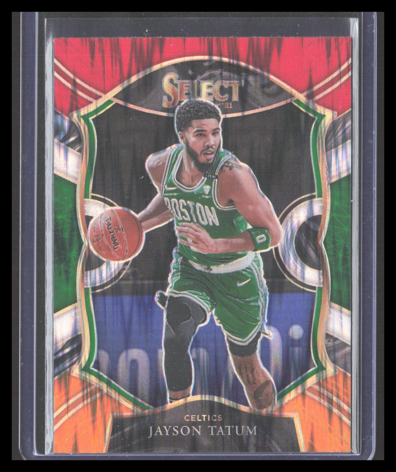 2020-21 Panini Select JAYSON TATUM Red White Orange Flash #41 Celtics NOCO