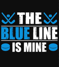 Ice Hockey Sticker (4 Inch) Funny League Team Proud Hockey The Blue Line Is Mine