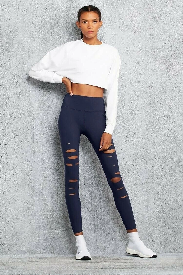 Amazon.com: Fashion Ripped Yoga Pants for Women Tummy Control Butt Lift  Leggings Gym Sweatpants High Waist Solid Color Trousers : Clothing, Shoes &  Jewelry