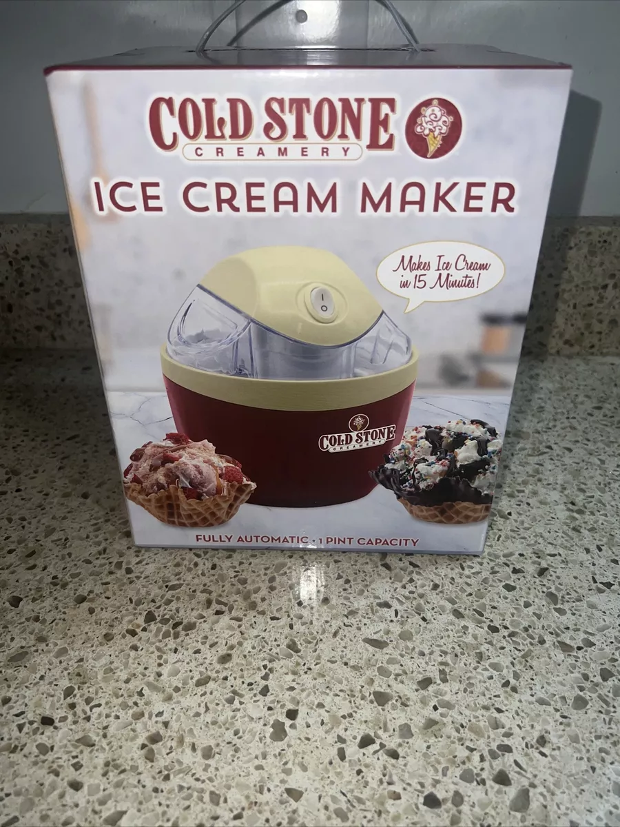 Cold Stone Creamery Ice Cream Maker Machine for Ice Cream, Gelato, Sorbet,  Frozen Yogurt with Mixing Bowl- 1 pint