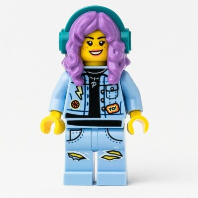New LEGO Parker L. Jackson - Denim Jacket with Headphones Minifigure (hs035)