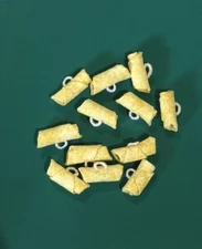 Yellow Boho Cotton Toggle Buttons w/ Shanks, Hand Made, $1.95 Each, @ 1", New