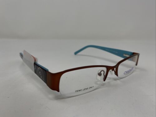 Charmed Eyewear CM2010 BRN 51-17-135 Brown Metal Half Rim Eyeglasses Frame OA49 - Picture 3 of 8