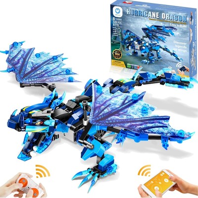 STEM-freundlicher Drache mit 549 Bausteinen - Fördert Fantasie für 8-12 Jährige!